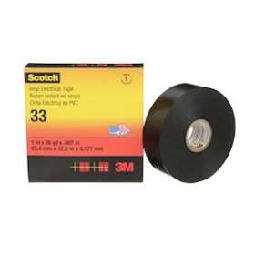 3M Scotch 33 Ruban vinyle isolant électrique noir 33m x 50 mm ep. 0,18mm|3M france-TRM80279