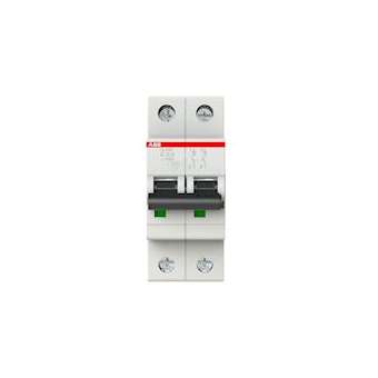 Disjoncteur S202 2P 0.5A Courbe C Raccordement à vis - 10KA (2Modules)|ABB-ABB352225