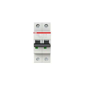 S200 Disjoncteur modulaire- 2P - 16A courbe B - 6000A/10kA (2 modules)-peignable|ABB-ABB352213