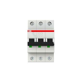 S200 Disjoncteur modulaire- 3P - 10A courbe C - 6000A/10kA (3 modules)-peignable|ABB-ABB352336