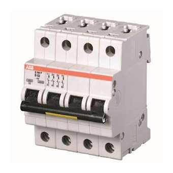 Disjoncteur S204P 4P 25A Courbe C Raccordement à vis - 25KA (4Modules)|ABB-ABB356440
