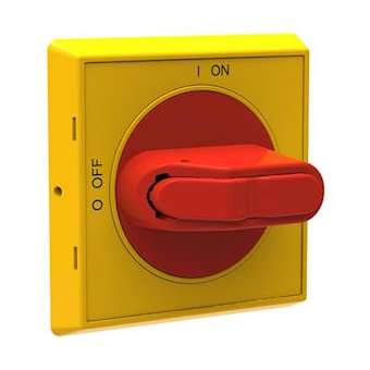 Poignée Fixation Centrale Rouge/Jaune pour OT16..125F|ABB-ABB941226