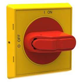 Poignée Fixation Centrale Rouge/Jaune pour OT16..125F|ABB-ABB941226