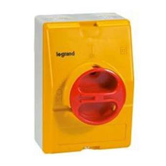 Interrupteur-sectionneur rotatif complet de proximité - 4P neutre à gauche - 25A|Legrand-LEG022183