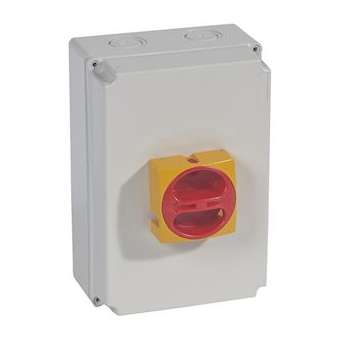 Interrupteur-sectionneur rotatif complet de proximité - 4P neutre à gauche - 50A|Legrand-LEG022185