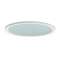 DR235-SM-G-D-W, vitre verre flotté dépoli, collerette blanc. pour downlight D23