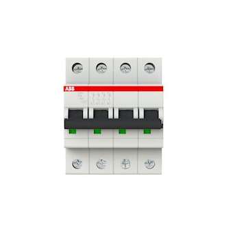 Disjoncteur S204 4P 6A Courbe D Raccordement à vis - 10KA (4Modules)|ABB-ABB352458