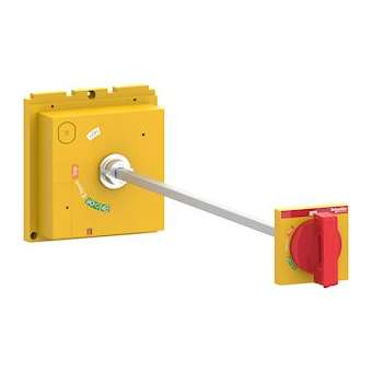 ComPacT NSX - cde rotative prolongée poignée rouge et plastron jaune pr NSX630|Schneider Electric-SCHLV432600T