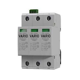 Paraf. Mod compact débro VARIO 3P type 1/2 Uc 440V Iimp 12,5kA Up 1,5kV TS|Adee electronic-ADY176010