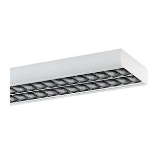Luminaire apparent blanc ABRF 128/54 SM, IP20, 1xT16 28, 54W, grille alu. mat|Ridi-RII0621932