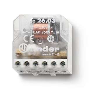 Télérupteur de boîte 1NC + 1NO 10A 12V AC|Finder-FID260380120000