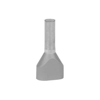 Embout de câblage double pré-isolé Polypropylène Gris 2.5mm² longueur 10mm|ABB Thomas & Betts-TBF2FER2510PF