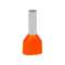 Embout de câblage double pré-isolé Polypropylène Orange 4mm² longueur 12mm