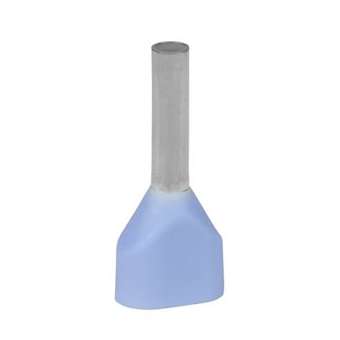 Embout de câblage double pré-isolé Polypropylène Bleu ciel 0.75mm² long 12mm|ABB Thomas & Betts-TBF2FER7512PF