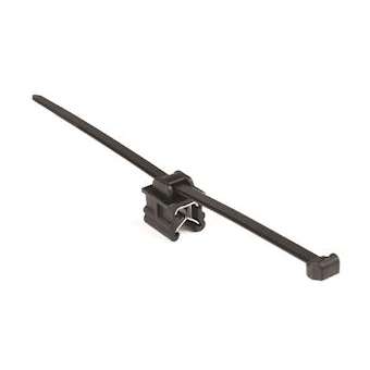 Lanière de fixation pour bord de tôle 200 x 4.6 mm en PA66HS noir -T50ROSEC9SD|HellermannTyton-HNE15605903