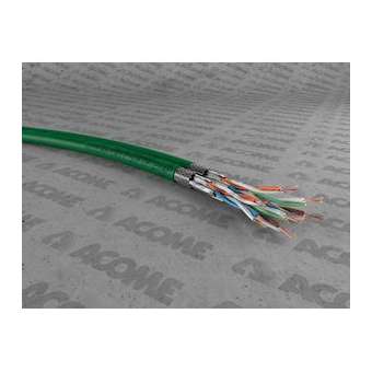 câble S/FTP cat7 Premium LSOH-FR 2x4P touret 500m vert Cca|Acome-ACOR7480A-T500