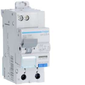 Disjoncteur différentiel 1P+N 3kA C-25A 30mA type AC|Hager-HAGADC725F