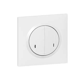 Commande double sans fil dooxie with Netatmo pour éclairage et prise - blanc|Legrand-LEG600088