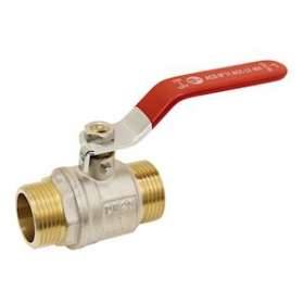 VANNE MALE/MALE LAITON LEV.PLAT ROUGE 1/4'|Adg-AF9203-8