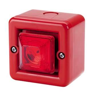 Mini sirène 100dB feu LED 24Vcc optique Orange IP66|AE&T-APQMINITLLED0242