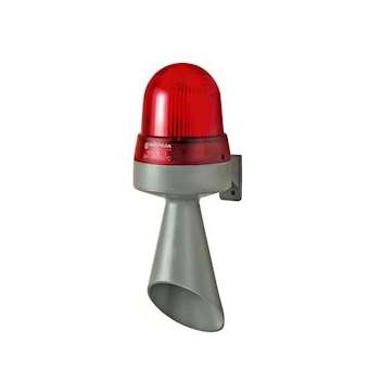 Combiné Feu fixe & trompe 98dB - Série 424 - 24VAC/DC - Rouge - Mural|-WRM42412075