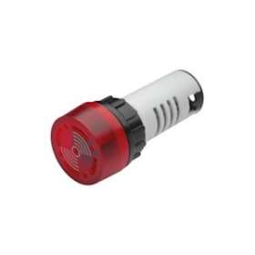 Buzzer combine 80dB à 10 cm feu LED rouge 230Vcc/ca IP65|AE&T-APQO50B2303