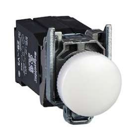 Harmony XB4 - voyant lumineux DEL - D22 - blanc - alim transfo 460V - vis étrie|Schneider Electric-SCHXB4BV8B1