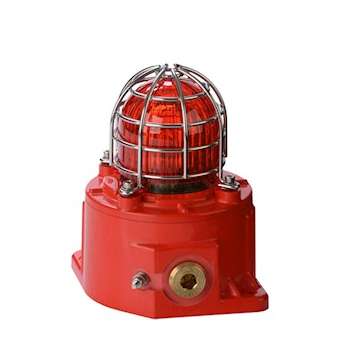 Feu flash GRP ATEX compact 5J 118cd 24Vcc 254mA Rouge IP66|AE&T-APQGNEXB1X050243