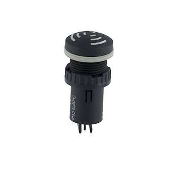 Mini-buzzer son pulsé 80dB à 10cm 12/24 Vcc/Vca IP65|AE&T-APQ107PULS012024
