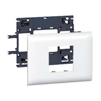 Support Mosaic 2 modules pour goulotte DLP monobloc avec couvercle 85mm|Legrand-LEG010992