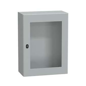 Spacial S3D - H800xL600xP300 + porte vitrée|Schneider Electric-SCHNSYS3D8630T