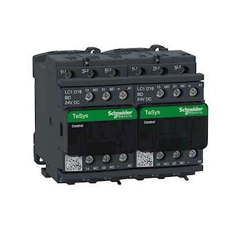 TeSys LC2D - contacteur inverseur - 3P - AC-3 440V - 18A - bobine 24Vcc|Schneider Electric-SCHLC2D18BD