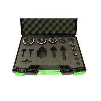 Coffret 7 poinçons et matrices e-vo3, ISO 16 à 63, avec axes Polydiam et clé|Agi robur-AGI011708