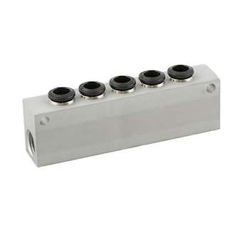 Distributeur en aluminium (5 sorties) 6-1/4|Aignep-AIG50900N6-1-4