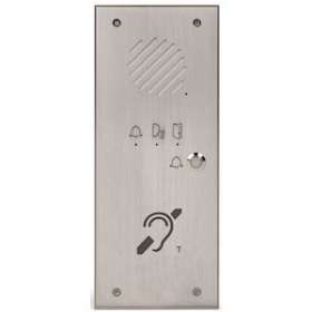 Plat. tél. enc. alu. 1 bp, synthèse vocale, 4 N°jour,4 N° nuit, boucle magnét|Aiphone-AIPTLI1BM