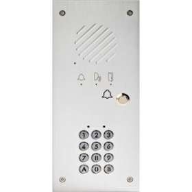 Platine tél. enc. 1 bp, synthèse vocale, 1 N°jour, 1 N°nuit, clavier codé|Aiphone-AIPTLI1K