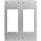Façade inox pour intégration 2 x gf2f dans potelet pa1603