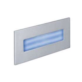 BALIZ 3 - Encastré Mur rectang., fixe, gris, LED intég. 2,76W bleu|Aric-ARI50384