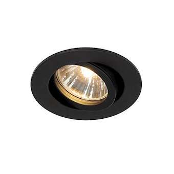 NEW TRIA 68 ROND encastré, noir, GU10 max. 50W, clips ressorts|SLV-DC51001980