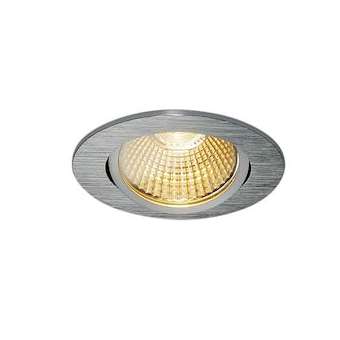 NEW TRIA 68, rond LED, alu brossé, 12W, 3000K, 38DEG, alim inclus|SLV-DC5114386