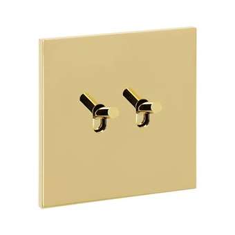 Art d'Arnould univers Epure double va-et-vient ou interrupteur - or miroir|Arnould-ARD67702