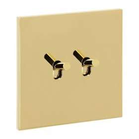 Art d'Arnould univers Epure double va-et-vient ou interrupteur - or miroir|Arnould-ARD67702