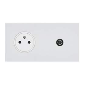 Art d'Arnould univers Epure prise 2P+T et prise télévision - blanc satin|Arnould-ARD67939