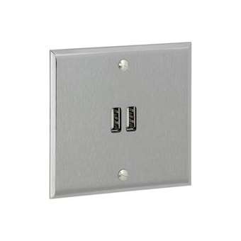 Art d'Arnould univers Mémoire chargeur double USB 2,4A - acier brossé|Arnould-ARD67122