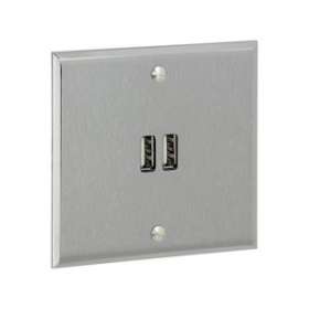 Art d'Arnould univers Mémoire chargeur double USB 2,4A - acier brossé|Arnould-ARD67122