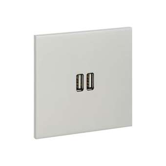 Art d'Arnould univers Epure chargeur double USB 2,4A - acier satin|Arnould-ARD67522