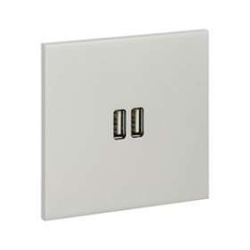 Art d'Arnould univers Epure chargeur double USB 2,4A - acier satin|Arnould-ARD67522