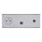 Art d'Arnould univers Mémoire 2P+T + RJ45 cat.6 FTP + TV simple - Acier brossé