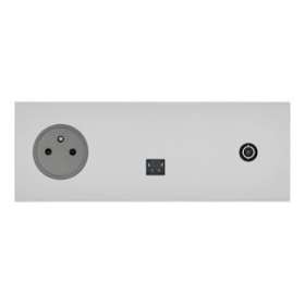 Art d'Arnould univers Epure Prise 2P+T, RJ45 + prise télévision - acier satin|Arnould-ARD67537