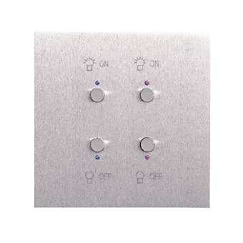 Commande double lumière Art d'Arnould Epure MyHOME_Up - acier brossé|Arnould-ARD67482